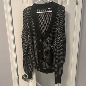 Dark green slouchy cardigan